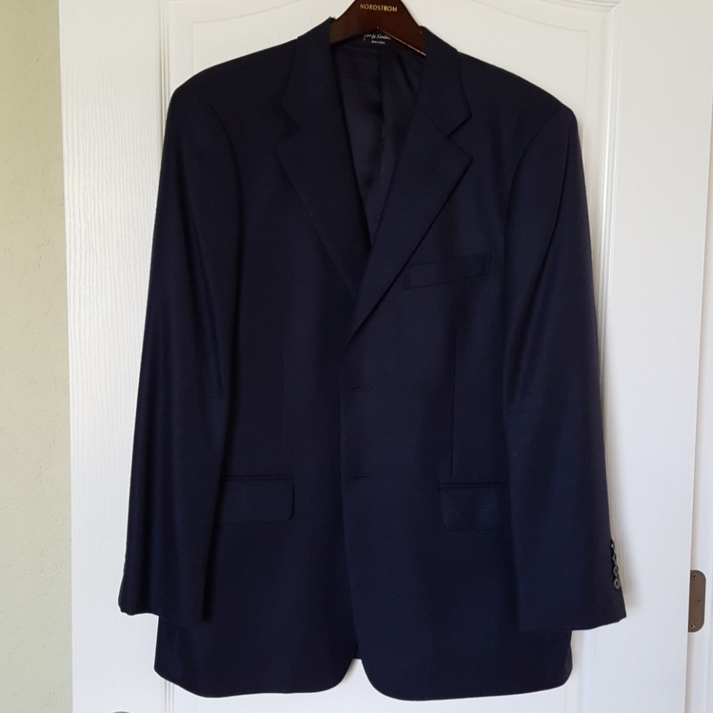 Navy Blue Cashmere Blazer
